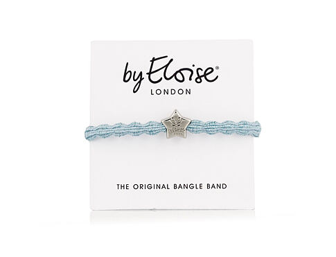 Gumička na vlasy By Eloise London Metallic Silver Star 1 ks Light Blue