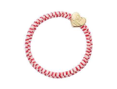 Gumička na vlasy By Eloise London Velvet Gold Heart 1 ks Raspberry Ripple