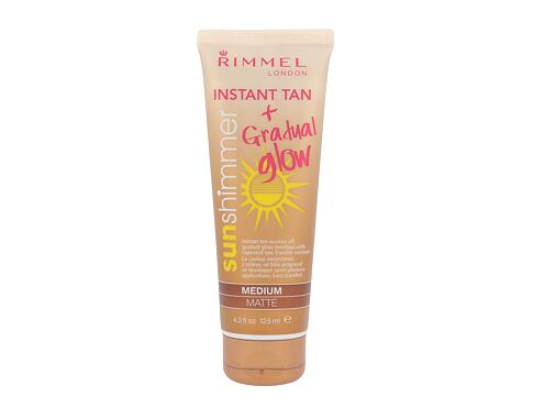 Samoopalovací přípravek Rimmel London Sun Shimmer Instant Tan Gradual Glow Matte 125 ml Medium Matte