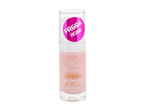 Podklad pod make-up Dermacol Sheer Face Illuminator 15 ml fresh rose poškozený flakon