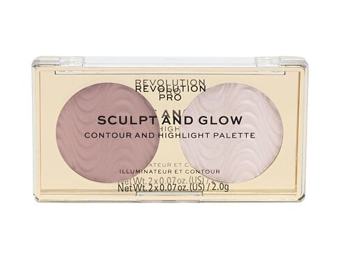 Konturovací paletka Makeup Revolution London Revolution PRO Sculpt And Glow 4 g Sands Of Time