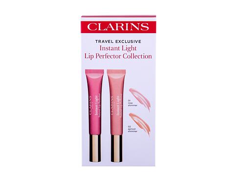 Lesk na rty Clarins Instant Light Lip Perfector Collection 12 ml 01 Rose Shimmer Kazeta