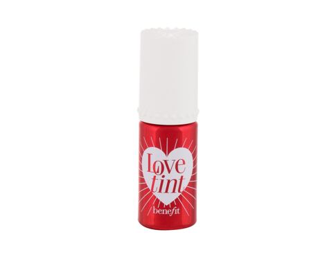 Rtěnka Benefit Lovetint Fiery-Red Tinted Lip & Cheek Stain 6 ml poškozená krabička