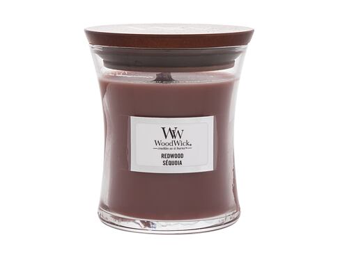 Vonná svíčka WoodWick Redwood 85 g poškozený obal