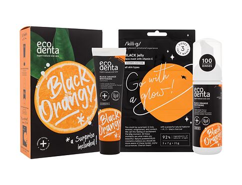Zubní pasta Ecodenta Toothpaste Black Orange Whitening 100 ml poškozená krabička Kazeta