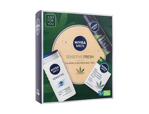 Balzám po holení Nivea Men Sensitive Fresh Calming & Refreshing Trio 100 ml Kazeta