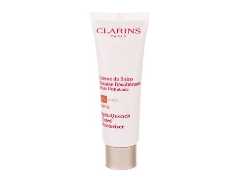 Denní pleťový krém Clarins HydraQuench Tinted Moisturizer SPF15 50 ml 05 Gold poškozená krabička