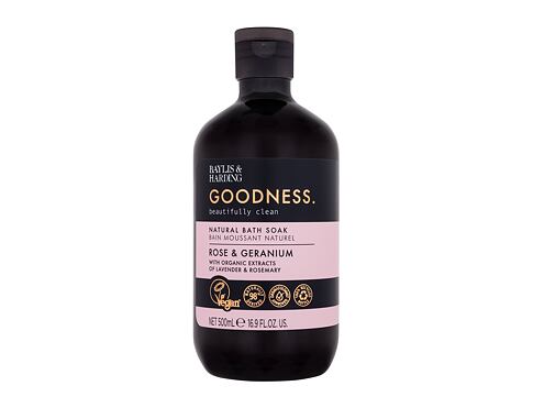Pěna do koupele Baylis & Harding Goodness Rose & Geranium Natural Bath Soak 500 ml