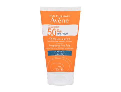 Opalovací přípravek na obličej Avene Sun Fragrance-Free Fluid Ultra-Light SPF50+ 50 ml poškozená krabička