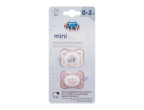 Dudlík Canpol babies Sleepy Koala Mini Soother Pink 0-2m 2 ks