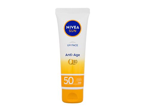 Opalovací přípravek na obličej Nivea Sun UV Face Q10 Anti-Age SPF50 50 ml