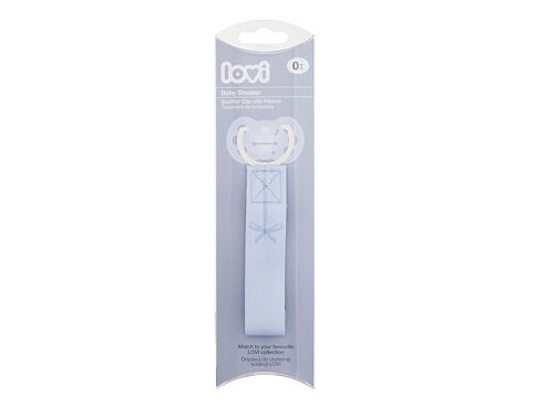 Klip na dudlík LOVI Baby Shower Soother Clip With Ribbon Boy 1 ks