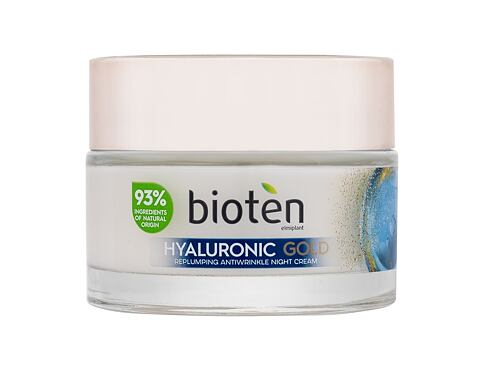 Noční pleťový krém Bioten Hyaluronic Gold Replumping Antiwrinkle Night Cream 50 ml poškozená krabička