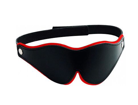 BDSM pomůcka Sexy Elephant Leather BlackRed Eye Mask 1 ks