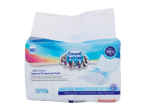 Porodnické vložky Canpol babies Air Comfort Superabsorbent Postpartum Hygiene Pads 10 ks poškozený obal