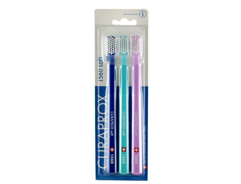Klasický zubní kartáček Curaprox 1560 Soft Trio 3 ks poškozený obal