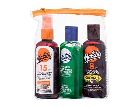 Opalovací přípravek na tělo Malibu Dry Oil Spray SPF15 100 ml Kazeta