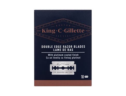 Náhradní břit Gillette King C. Double Edge Safety Razor Blades 10 ks poškozená krabička
