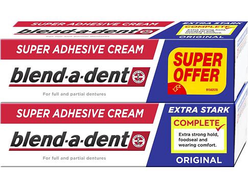Fixační krém Blend-a-dent Extra Strong Original Super Adhesive Cream 2x47 g