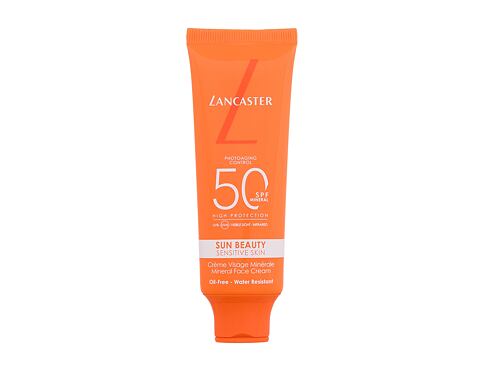 Opalovací přípravek na obličej Lancaster Sun Beauty Sensitive Skin Mineral Face Cream SPF50 50 ml