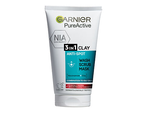 Čisticí krém Garnier Pure Active 3in1 Clay 150 ml