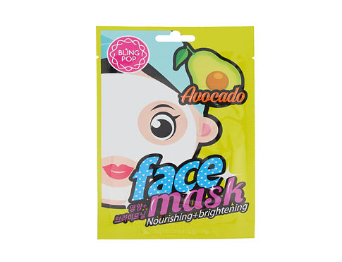 Pleťová maska Bling Pop Face Mask Avocado Nourishing + Brightening 20 ml
