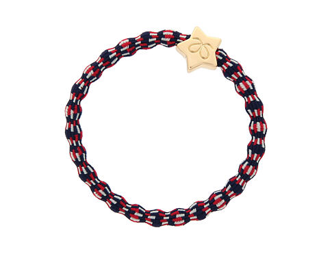 Gumička na vlasy By Eloise London Gold Star Red White and Blue 1 ks