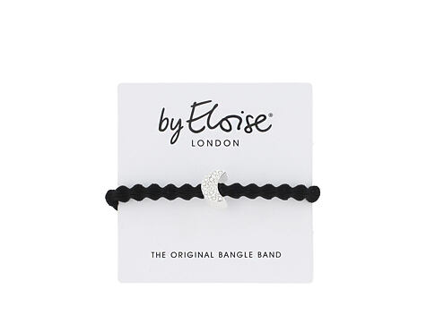 Gumička na vlasy By Eloise London Silver Bling Diamanté Moon Black 1 ks Black