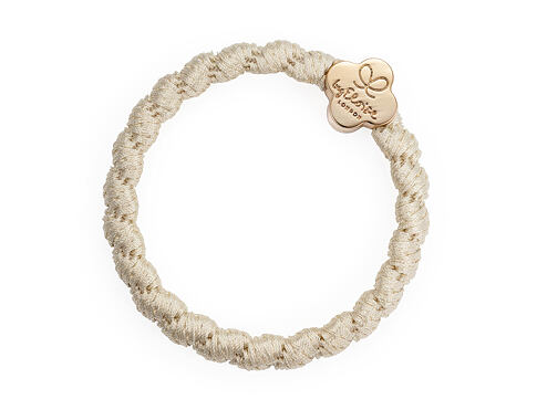 Gumička na vlasy By Eloise London Woven Gold Quatrefoil Cream White 1 ks Cream White