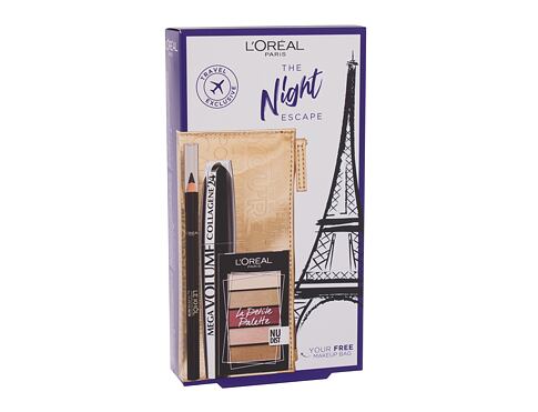 Řasenka L'Oréal Paris The Night Escape 9 ml Mega Black Kazeta