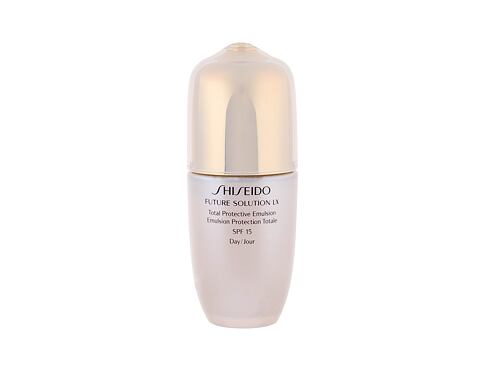 Pleťový gel Shiseido Future Solution LX Total Protective Emulsion SPF15 75 ml poškozená krabička