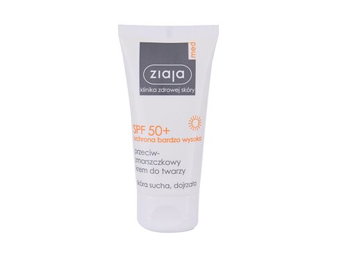 Opalovací přípravek na obličej Ziaja Med Protective Anti-Wrinkle SPF50+ 50 ml poškozená krabička