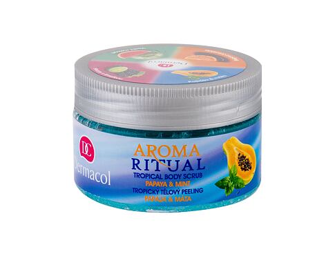 Tělový peeling Dermacol Aroma Ritual Papaya & Mint 200 g poškozený flakon