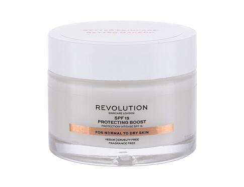 Denní pleťový krém Revolution Skincare Moisture Cream Normal to Dry Skin SPF15 50 ml poškozená krabička