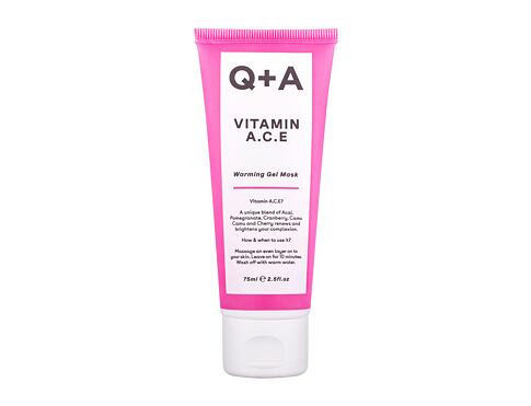 Pleťová maska Q+A Vitamin A.C.E Warming Gel Mask 75 ml poškozená krabička