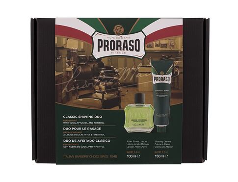 Voda po holení PRORASO Green Classic Shaving Duo 100 ml poškozená krabička Kazeta
