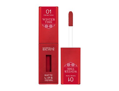 Rtěnka Gabriella Salvete Winter Time Matte Lips 4,5 ml 01 Candy Cane