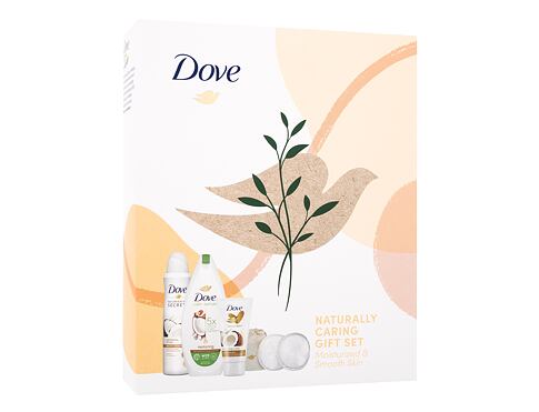 Sprchový gel Dove Naturally Caring Gift Set 225 ml poškozená krabička Kazeta
