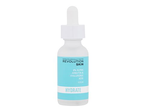 Pleťové sérum Revolution Skincare Hydrate 2% Alpha Arbutin & Hyaluronic Acid Serum 30 ml poškozená krabička