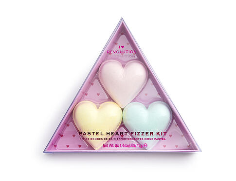Bomba do koupele I Heart Revolution Heart Pastel Bath Fizzer Kit 40 g Strawberry Kazeta