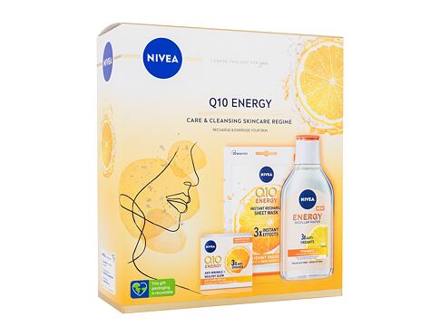Denní pleťový krém Nivea Q10 Energy Gift Set 50 ml poškozená krabička Kazeta