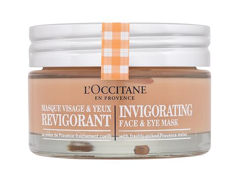 Pleťová maska L'Occitane Invigorating Face & Eye Mask 75 ml poškozená krabička