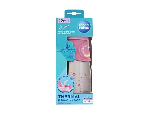 Hrneček Canpol babies Travel Cup Thermal Insulated Sport Cup Pink 300 ml