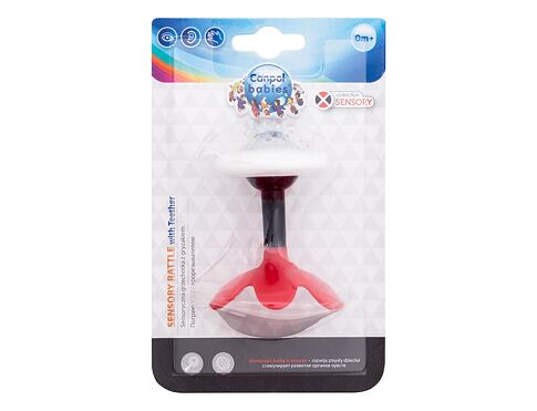 Chrastítko Canpol babies Sensory Rattle With Teether Red 1 ks