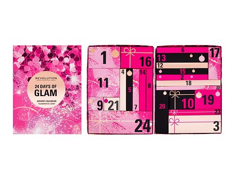 Dekorativní kazeta Makeup Revolution London 24 Days Of Glam Advent Calendar 1 ks poškozená krabička Kazeta