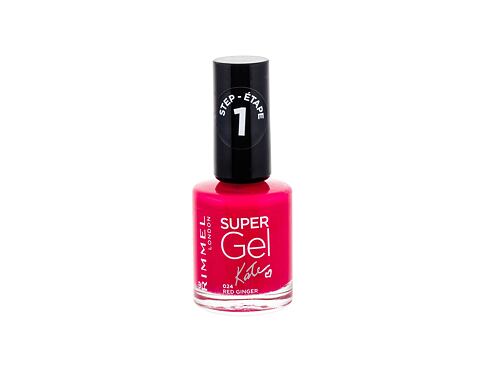 Lak na nehty Rimmel London Super Gel By Kate STEP1 12 ml 024 Red Ginger poškozený flakon