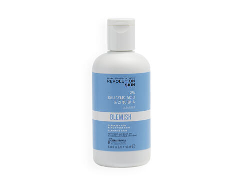 Čisticí gel Revolution Skincare Blemish 2% Salicylic Acid & Zinc BHA Cleanser 150 ml