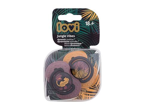 Dudlík LOVI Jungle Vibes Dynamic Soother Girl 18m+ 2 ks poškozený obal