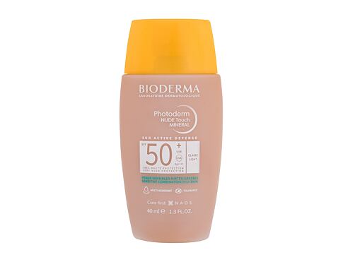 Opalovací přípravek na obličej BIODERMA Photoderm Nude Touch Mineral SPF50+ 40 ml Light poškozená krabička