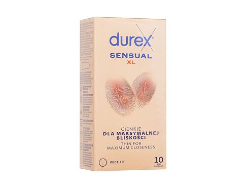 Kondomy Durex Sensual XL 10 ks poškozená krabička